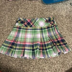 Girls Skirt With Built In Shorts And Button Detail